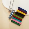 Hollow Leaf Aroma Diffuser Pendnat Necklace Stainless Steel Perfume Diffuser with Sponge 1190072