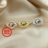 6x8MM Oval Prong Ring Settings Rose Gold Plated Solid 925 Sterling Silver Adjustable Ring Bezel for Gemstone 1224096