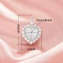 9MM Keepsake Breast Milk Resin Heart Bezel Pendant Settings,Solid 14K 18K Gold Pendant Charm,Moissanite Art Deco Pendant,DIY Pendant Supplies 1431503