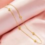 Six Stones 4MM Keepsake Breast Milk Resin Round Bezel Necklace Settings,Solid 14K 18K Gold Necklace,Minimalist DIY Necklace Supplies 1320053