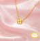 Keepsake Breast Milk Resin Ball Round Pin Solid 14K 18K Gold Cat Necklace Settings For Half Drilled Pearl Bead 1411464