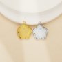 Flower Bezel Stainless Steel Pendant Settings,Yellow Gold Silver Pendant Charm,Minimalist Flower Pendant,DIY Pendant Supplies 1431527