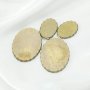 20Pcs Oval Brass Lace Bronze Antiqued Pendant Bezel Settings for DIY Jewelry Supplies 1421179