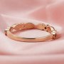 Half Band Keepsake Breast Milk Resin Ring Settings Solid 14K 18K Gold 2x4MM Infinity Bezel Nature Birthstone Stackable Ring 1294388-1