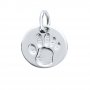 7MM Round Baby Handprint Footprint Charm,Keepsake Solid 925 Sterling Silver Gold Plated Pendant Charm,DIY Pendant Charm Supplies 1431196