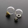 5Pcs 16-25MM Round Glass Dome Globe with 6MM Opening Silver Gold Plated Screw Cap for Perfume Liquid DIY Wish Vial Charm Supplies 1800515