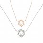 1Pcs 6x8MM Pear Prong Pendant Settings Necklace Rose Gold Plated Solid 925 Sterling Silver Charm Bezel Tray DIY Supplies 16''+2'' 1431061