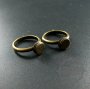 5pcs Screw Change Series 8mm screwed top bezel basic antiqued bronze brass DIY ring supplies jewelry findings 1211062