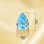 Minimalist Solitaire Pear Pendant With 8x12MM Pear Sky Blue Topaz Gemstone,Solid 925 Sterling Silver Pendant Charm,November Birthstone Pendant 6130055