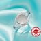 Keepsake Breast Milk Resin Round Bezel Ring Bezel Settings,Split Shank Solid 925 Sterling Silver Ring,Eye Shape Art Deco Solid Back Ring,DIY Ring Supplies 1212132-1
