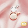 Keepsake Breast Milk Resin Round Solid Back Pendant Bezel Settings,Solid 14K 18K Gold Pendant,Simple Charm,DIY Memory Jewelry Supplies 1411350