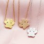 13MM Keepsake Dog Paw Bezel Settings for Resin Solid 14K/18K Gold Pendant with Necklace Chain DIY Memory Jewelry Supplies 1431124-1