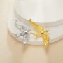 Swallow Stainless Steel Pendant Settings,Yellow Gold Silver Square Pendant Charm,Art Deco Swallow Pendant,DIY Pendant Supplies 1431525