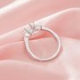 Halo Hexagon Prong Ring Settings,Solid Back 14K 18K Gold Moissanite Ring,Dainty Art Deco Ring,DIY Ring Supplies For Gemstone 1294974