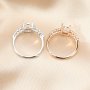 Oval Ring Blank Settings Bezel Solid 925 Sterling Silver Rose Gold Plated Adjustable Ring Band 1224103