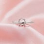 Minimalist Round Prong Ring Settings,Solid 14K 18K Gold Ring,DIY Ring Supplies For Gemstone 1212138