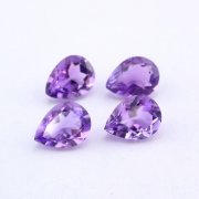 1Pcs Natural Purple Amethyst February Birthstone Pear Faceted Loose Gemstone Nature Semi Precious Stone DIY Jewelry Supplies 4150011