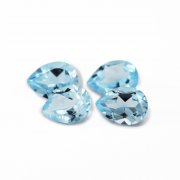 Natural Pear Faceted Sky Blue Topaz Gemstone November Birthstone DIY Loose Semi Precious Gemstone DIY Jewelry Supplies 4150019