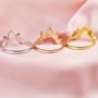 4x6MM Keepsake Breast Milk Resin Pear Ring Settings Solid Back 14K Gold Stackable Ring Bezel Supplies 1294330-1