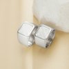 Cushion Square Stainless Steel Ring,Customized Square Photo Ring,Silver Stainless Stell Ring,DIY Ring Blank 1295017