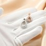 Keepsale Breast Milk Double Halo Pear Prong Pendant Blank Bezel Settings Rose Gold Plated Solid 925 Sterling Silver DIY Charm for Gemstone 1431115