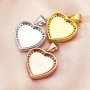 Halo Heart Keepsake Breast Milk Bezel Settings for Resin Solid 14K Gold DIY Pendant Bezel 1431121-1