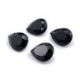 5Pcs Natural Pear Drop Black Onyx Faceted Cut Loose Gemstone Nature Semi Precious Stone DIY Jewelry Supplies 4150015