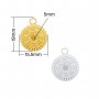 5MM Keepsake Breast Milk Resin Round Bezel Pendant Settings,Vintage Yellow Gold Plated Stainless Steel Pendant Charm,DIY Pendant Blank 1411429