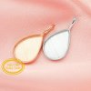Breast Milk Resin Pear Solid Back Pendant Bezel Settings,Solid 14K 18K Gold Pendant Charm,DIY Memory Jewelry Supplies 1431215