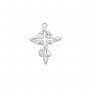 Keepsake Breast Milk Resin Cross Bezel Pendant Settings,Art Deco Stainless Steel Cross Pendant Charm,DIY Pendant Supplies 1431540