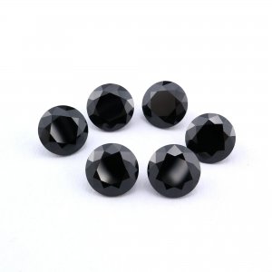 5Pcs 1-9MM Round Black Spinel Faceted Cut Loose Gemstone Natural Semi Precious Stone DIY Jewelry Supplies 4110164