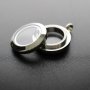 1Pcs 20MM Stainless Steel Round Glass Locket Rose Gold Plated DIY Pendant Charm Supplies 1110034