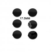 6Pcs 17.5MM Gun Black Round Cuff Button Cover Cuff Links For Wedding Formal Shirt 6600086-2B