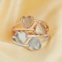 6MM Keepsake Breast Milk Resin Heart Bezel Ring Settings,Split Shank Solid 925 Sterling Silver Rose Gold Plated Ring,Double Heart Ring,DIY Ring Supplies 1294686