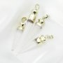 5Pcs Sharp Crystal Pendant with Light Gold Bail Charm DIY Supplies 3-5CM Long 1800524