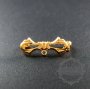 20pcs 11x30m vintage style gold color brass bow knot with loop DIY brooch findings supplies 1582043