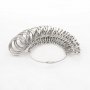 Metal Alloy Ring Sizer,US Size 0-15,Finger Gauge,27 PCS Finger Band Sizing,Ring Sizing Tool,Ring Measurement Tool with Half Size 1507057