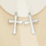 Keepsake Breast Milk Resin Cross Bezel Pendant Settings,Stainless Steel Silver Cross Pendant Charm,DIY Pendant Blank 1431466