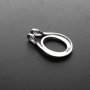 1Pcs 13X18MM Oval Bezel Solid 925 Sterling Silver Cabochon Pendant Settings 1421102