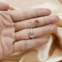 3MM Round Prong Ring Settings Moon Star Rose Gold Plated Solid 925 Sterling Silver Adjustable DIY Ring Bezel 1210106