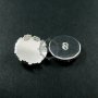 20pcs 20mm setting size vintage style silvery crown round button bezel tray DIY supplies 1411056