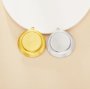 18MM Round Bezel Stainless Steel Pendant Settings,Yellow Gold Silver Round Pendant Charm,Simple Pendant,DIY Pendant Blank Supplies 1411475