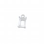 4x6MM Rectangle Prongs Bezel Pendant Settings,Yellow Gold Plated Stainless Steel Rectangle Pendant Charm,Minimalist Pendant,DIY Pendant Blank 1431458