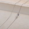 1MM Solid 18K White Gold Necklace,Au750 Necklace,18K Gold Cable Chain Necklace,16''-20'' 1312027