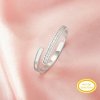 Keepsake Breast Milk Resin Channel Ring Settings,Solid 14K 18K Gold Ring,Bypass Moissanite Ring,DIY Ring Supplies 1295077