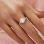 Keepsake Breast Milk Resin Oval Ring Bezel Settings,Solid 14K 18K Gold Ring,Art Deco Solid Back Ring,DIY Ring Supplies 1222148
