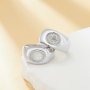 Keepsake Breast Milk Resin Oval Bezel Ring,316L Stainless Steel Silver Ring,Men's Ring,Wide Face DIY Ring Supplies 1222143