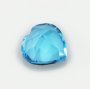 1Pcs Heart Faceted Swiss Blue Topaz November Birthstone Nature Point Back Gemstone DIY Supplies 4130021