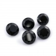 1Pcs Natural Round Black Onyx Faceted Cut Loose Gemstone Nature Semi Precious Stone DIY Jewelry Supplies 4110170