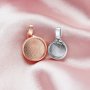 Keepsake Breast Milk Resin Round Solid Back Pendant Bezel Settings,Solid 14K 18K Gold Pendant,Simple Charm,DIY Memory Jewelry Supplies 1411350